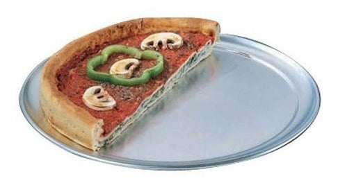 Bandeja plana para pizza, Plateado