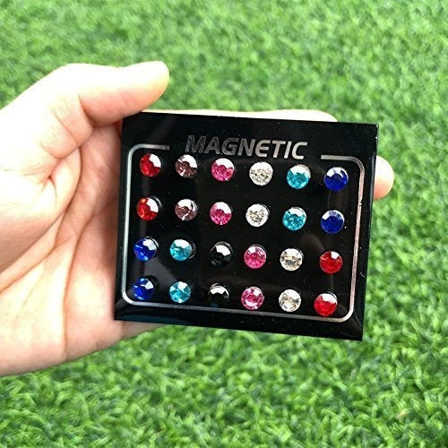 Spiritlele Juego De Aretes De Cristal De 12 Pares De Colores