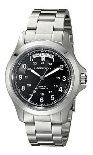 Reloj con esfera negra para hombre