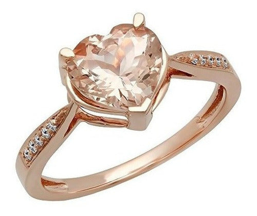 14k Rose Gold - Anillo De Compromiso