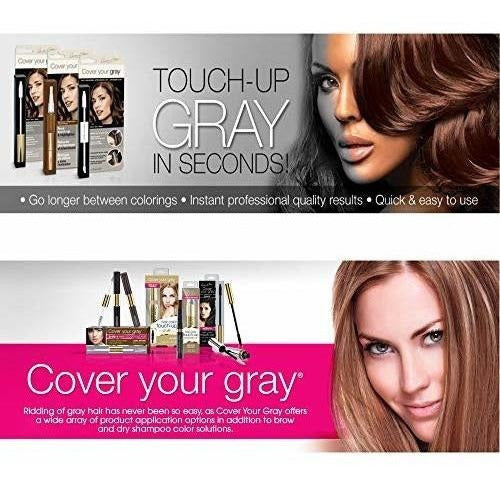 Cubra Su Palo De Retoque De Color De Cabello Gris - Negro