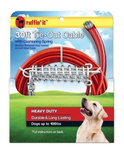 Cable de amarre cromado para perros