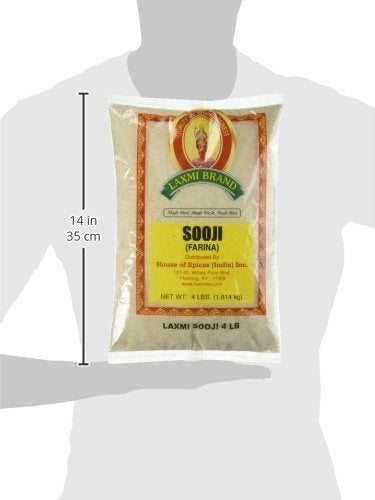 Laxmi Brand Sooji 4 Lb,Rico en carbohidratos