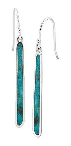 Aretes colgantes de turquesa comprimidos De Silpada