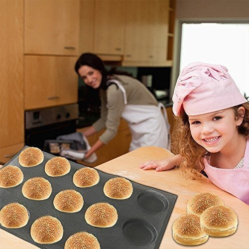 Moldes de silicona para hamburguesas Negro