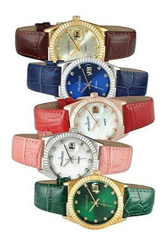 Reloj Del Vestido Del Metal Y Del Cuero Del Cuarzo De Las