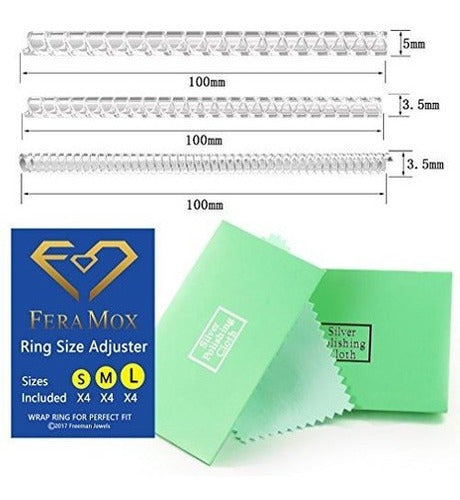 Juego de 12 unidades de ajustador para tamaño de anillo