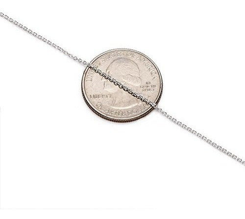 Plata De Ley 925 .8mm Cadena De Cable Cierre De Pinza