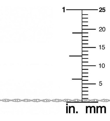 Collar De Cadena De Cuerda Ligera Kooljewelry Platinum 950