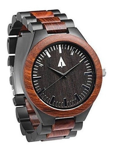 Reloj Treehut Redwood Hombre Redwood Madera Negro Acero