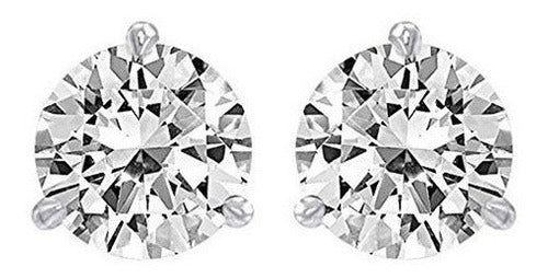 Pendientes de botón de diamante solitario de 1/2 quilate