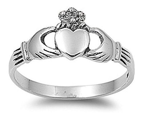 Anillo De La Mano Del Corazón De Claddagh De Las Mujeres