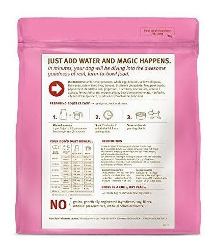 Sojos Lamb Recipe Complete Adult Dog, 1.75 Lb