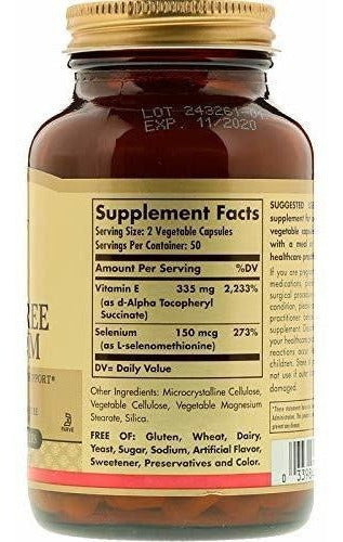 Vitamina E Seca Con Levadura Libre De Selenio
