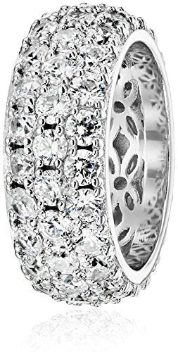 Anillo Plateado De Plata con Baño De Platino