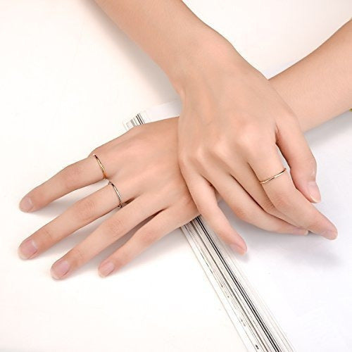 3 anillos de acero inoxidable