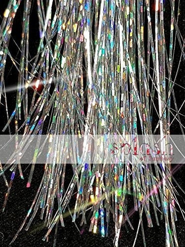 100 Hilos Para El Cabello - Plata Brillante