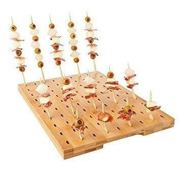 Soporte De Pincho Para Alimentos De Paleta De Bambú