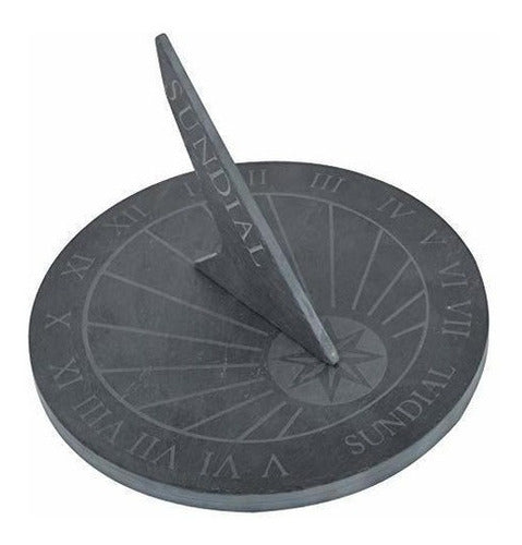 Reloj De Sol De Pizarra Redonda