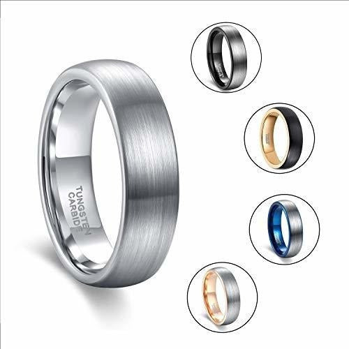 Greenpod Anillo De Alianza De 6 Mm De Carburo De Tungsteno