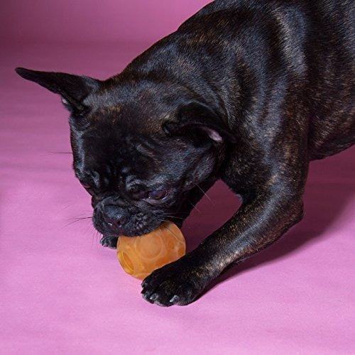 La pelota para perros está hecha de caucho natural no tóxico