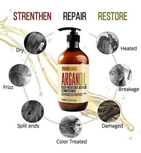 Acondicionador De Aceite De Argán Marroquí Sin Sulfato