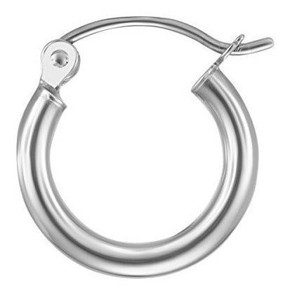 Pendientes De Aro Con Bisagras De 14 Mm De Oro Blanco De 2