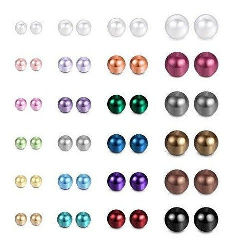 Jewelrieshop Pendientes De Perlas De Imitación Para Mujer Set Pendientes