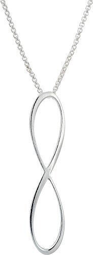 Collar Infinito De 18 Plata De Ley, Talla