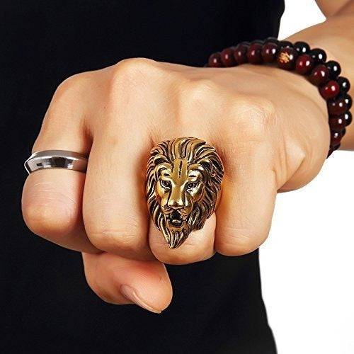 Anillo De Acero Inoxidable Para Hombre De 18 Quilates