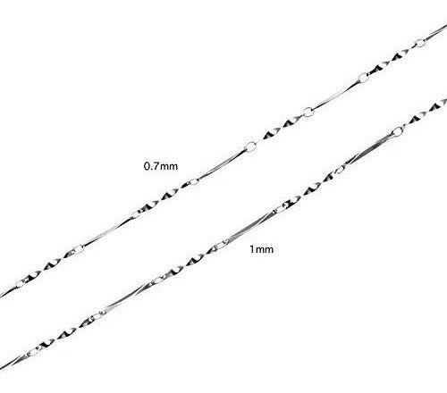 Cadena de eslabones de plata de ley 92
