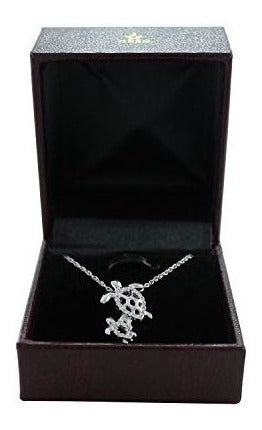 Collar de mamá e hijo con tortugas