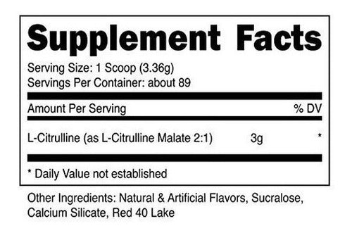 Nutricost L-citrulina Malato 2: 1 300 gramos fresa
