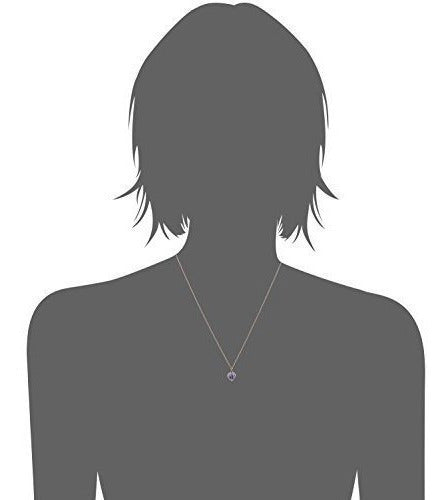 Collar Con Diamantes Y Corazón De Tanzanita De Oro Rosa