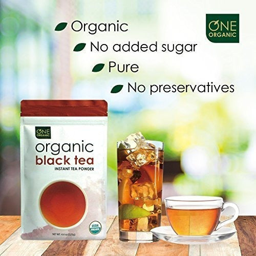 One Organic Instant Tea Powder negro 4.4 Oz