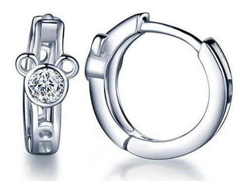 Pendientes Infinite U Huggie Aretes Pequeños De Plata De Ley