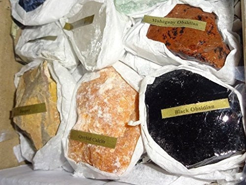 Juego de 12 gemas de cristal curativo de primera calidad