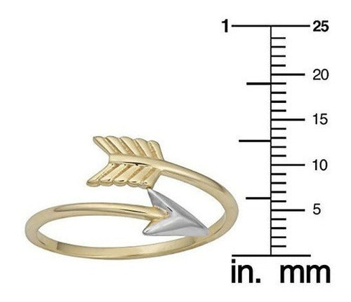 Kooljewelry Anillo De Flecha De Alto Desvío, Pulido Y Dorado