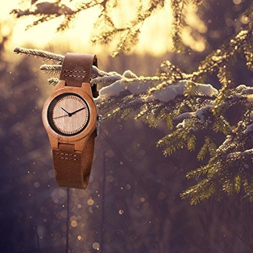 Relojes De Pulsera De Madera De Bambú Para Mujer