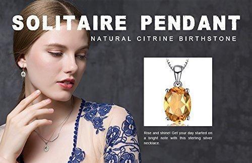 JewelryPalace - Collar con colgante de plata de ley