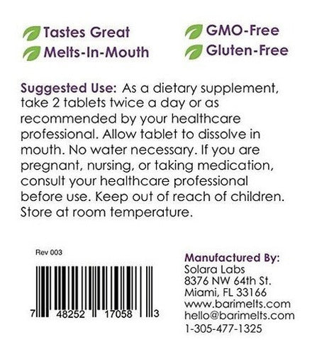 Citrato De Calcio Barimelts, Vitaminas Bariátricas