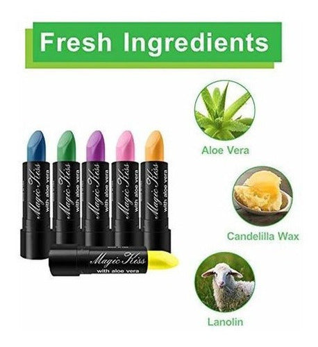 Lipstick Set Aloe Vera Cambio de color Best Seller