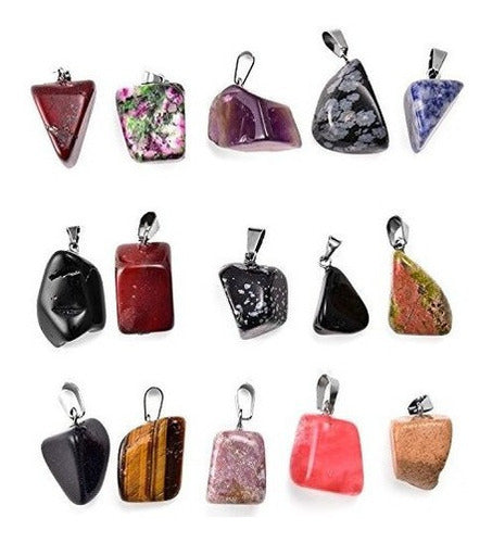 Cuentas de piedra curativa irregulares mixtas