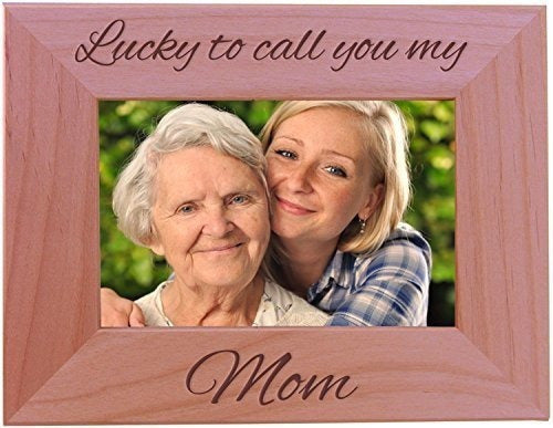 Afortunado De Llamarte Mi Mamá El Marco De Fotos De Madera