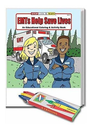 Los Emt Ayudan A Salvar Vidas: Libros Educativos De Coloring