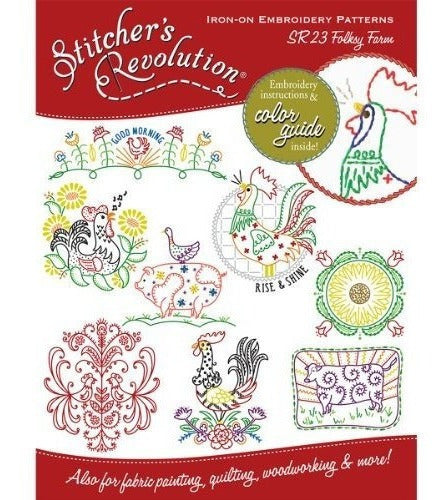 Patrón De Transferencia Iron-on Para Bordado De La Granja