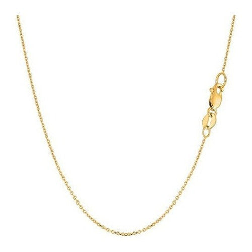 Collar De Cadena De Enlace De Cable De Oro Amarillo De 14 K,