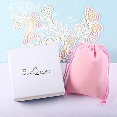 Elequeen Mujer Marfil Color Perla Simulada Largo Alambre