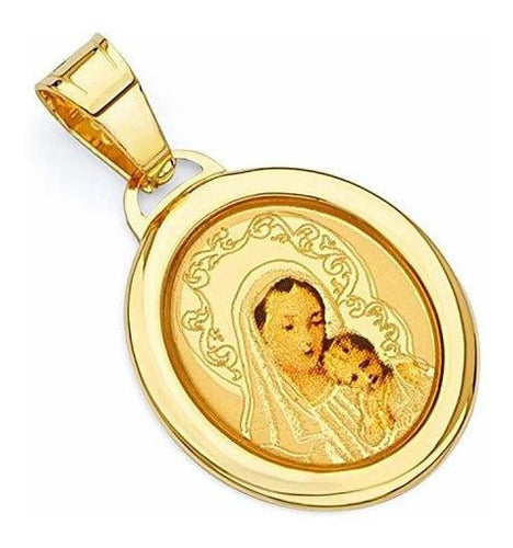 Colgante Con Dijes Con Imagen De Esmalte Religioso