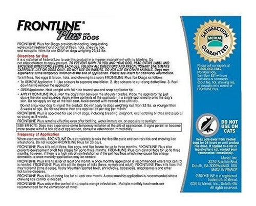 Frontline Plus Para Perros Medianos 23-44 Libras